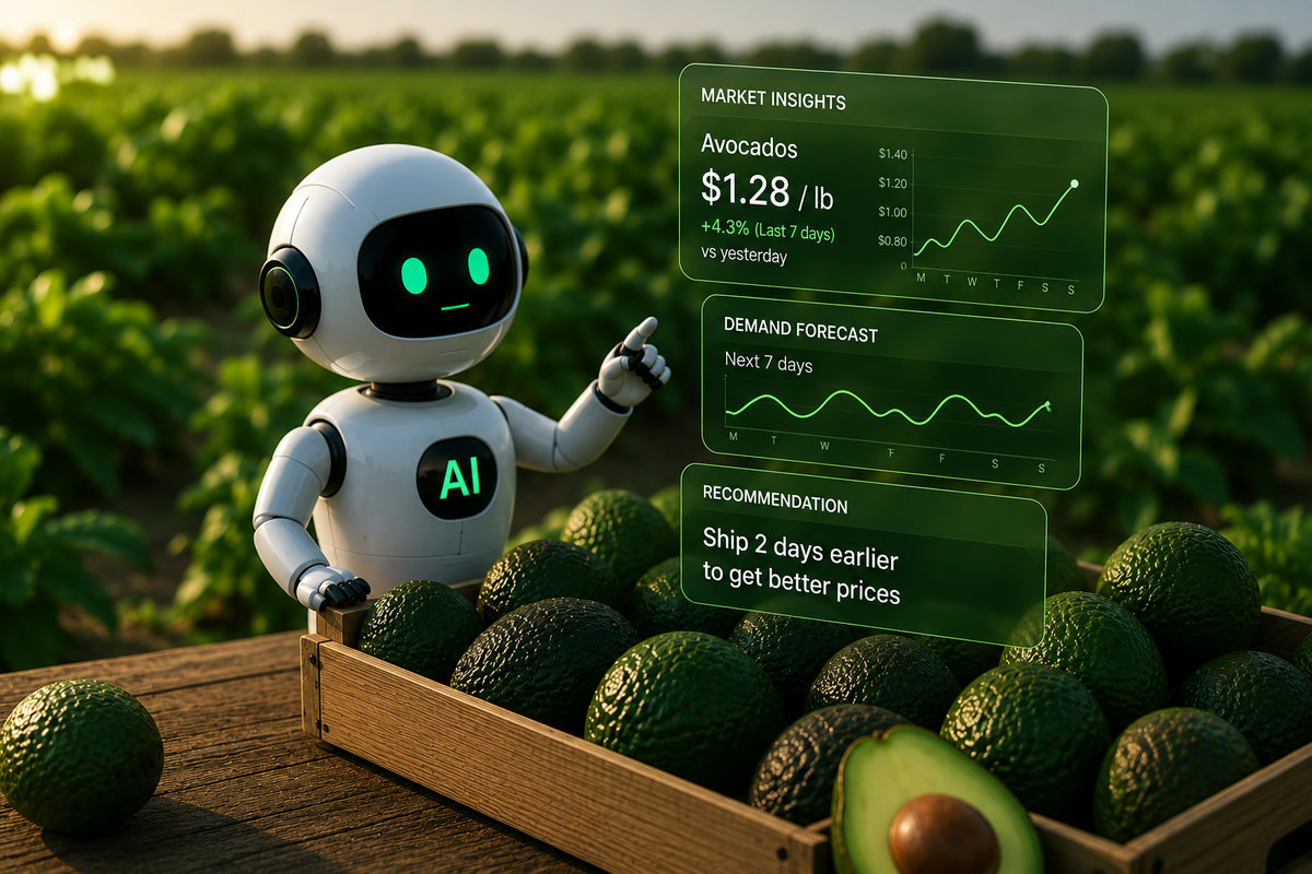 Produce OS Copilot market insights for avocado teams