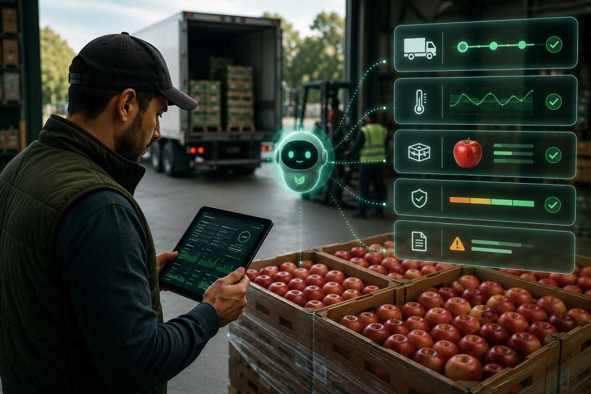 AI-assisted produce warehouse productivity